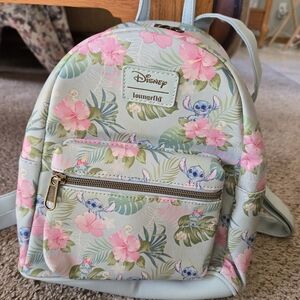 Disney Loungefly Stitch Floral Mini Backpack